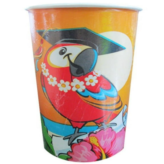 Graduation 'Grad in Paradise' 9oz Paper Cups (8ct)