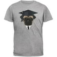 thumbnail image 1 of Graduation - Graduate Pug Funny Heather Grey Adult T-Shirt - Small, 1 of 1