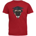 thumbnail image 1 of Graduation - Graduate Pug Funny Red Adult T-Shirt - 2X-Large, 1 of 1