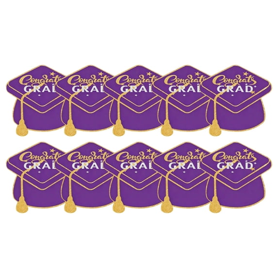 Graduation Greeting Cards, 10 Pack Graduation Cap Shaped Cards for 2026 Graduate, High School & College Graduation Party Decorations, Bulk Graduate Message Cards