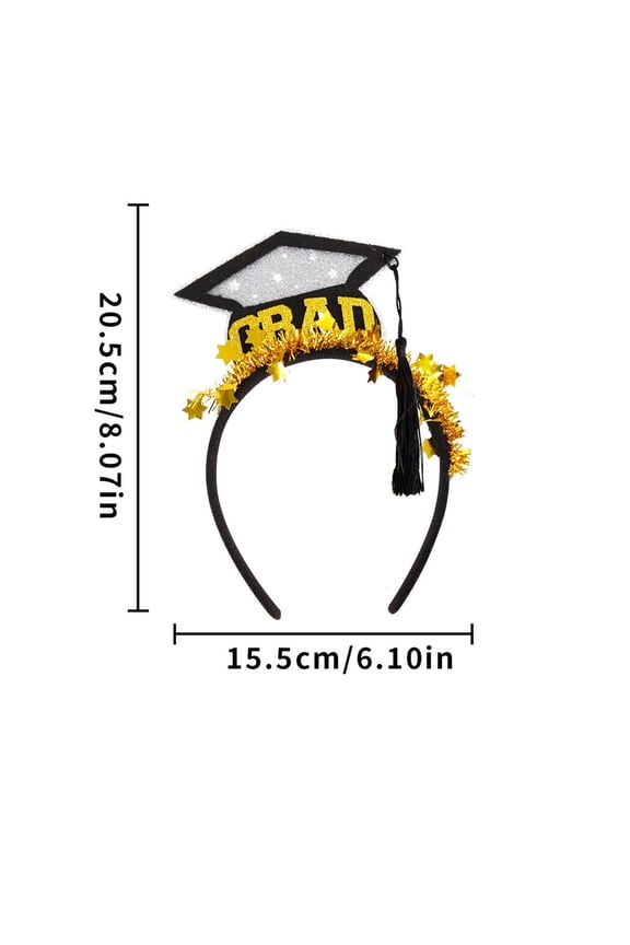 Graduation Hair Hoop Hanging Ear Hat Headwear, Graduation Decoration Headband Graduation Hair Hoop Hanging Ear Hat Headwear, Graduation Decoration Headband Premium G