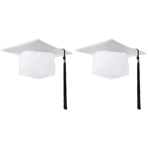 Graduation Hat Polyester Hats for Adults Party Props Photoshoot Apparel 2 Pieces