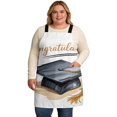 Graduation Hat X-Shaped Back Kitchen Apron Stars Celebration Watercolor ...