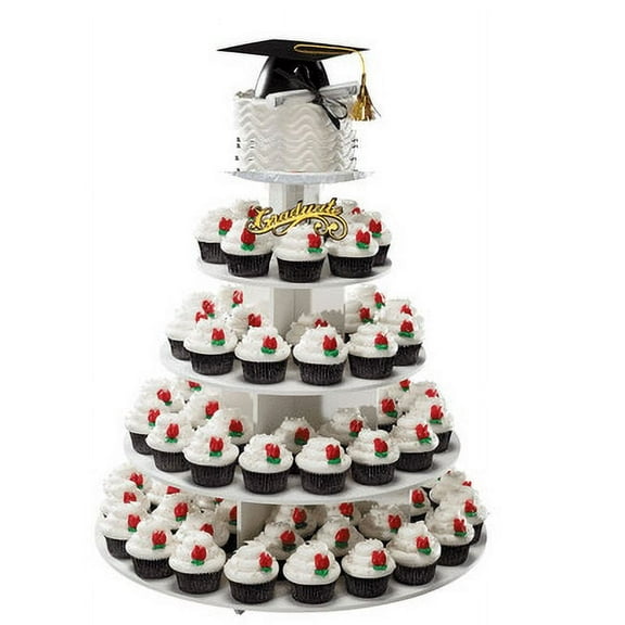 Graduation Hat and Roses Edible Photo Toppers & Edible Cupcake Decoration Kit