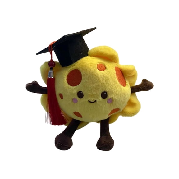 Graduation Home Decor Plush, Adorable 5 Inch Sun Planet Plush with Graduation Cap, Soft Plushie Pillow for Birthday, Graduation and 2026 Graduation Decor