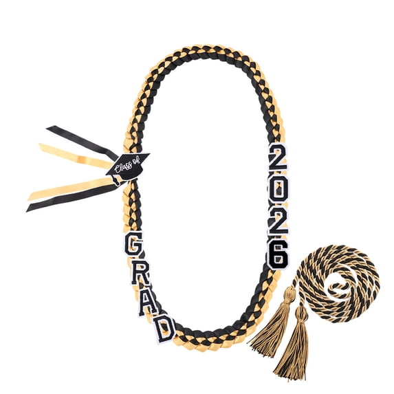 Graduation Honor Cord, Double - Layer Satin Graduation Lei Weaving Neckband, Creative Handmade Sash with 2026 Grad Design, for Graduation Ceremony, Grad Photoshoot, Grad Party