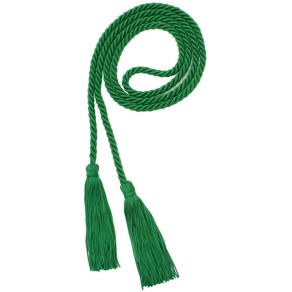 Graduation Honor Cord - KELLY - Every School Color Available - Made in USA - By Tassel Depot