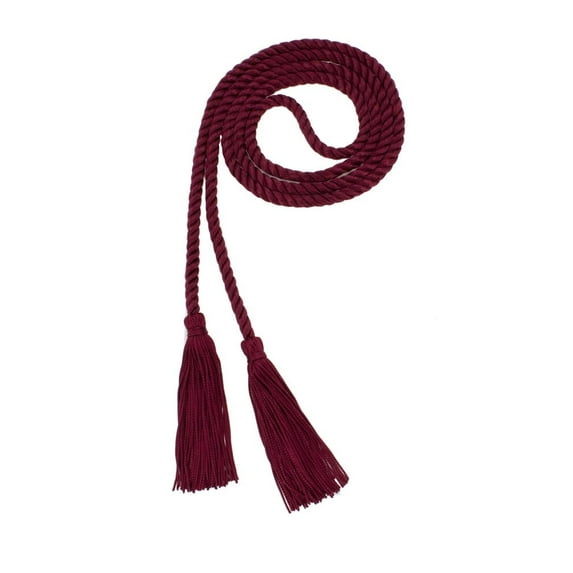 Graduation Honor Cord - MAROON - Every School Color Available - Made in USA - By Tassel Depot