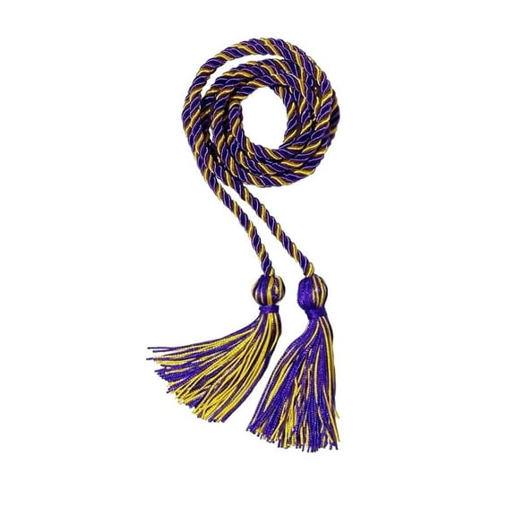 Graduation Honor Cords - Color Combo of Purple & Gold
