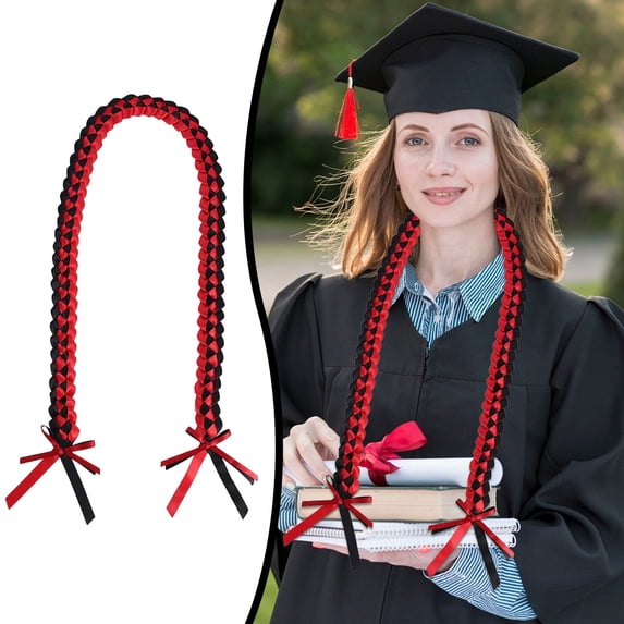 Graduation Honor Cords, Ongmies Class of 2026 Graduation Ribbon, Handmade Ribbon Rope School College High School Graduation Double Braided Necklace Leis Congratulation Party Gifts