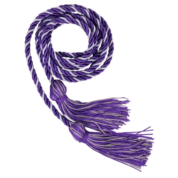Graduation Honor Cords (Purple/Silver)