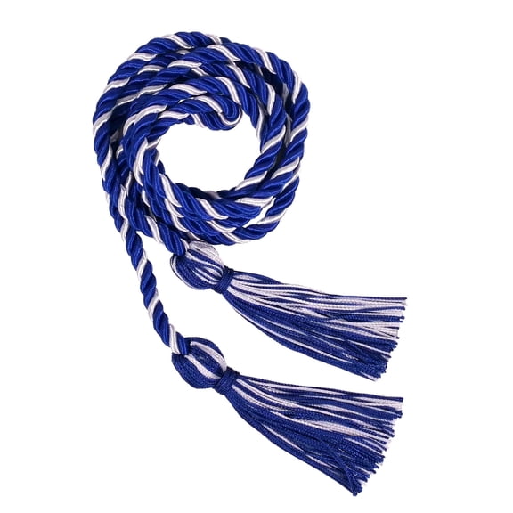 Graduation Honor Cords (Royal Blue/White)