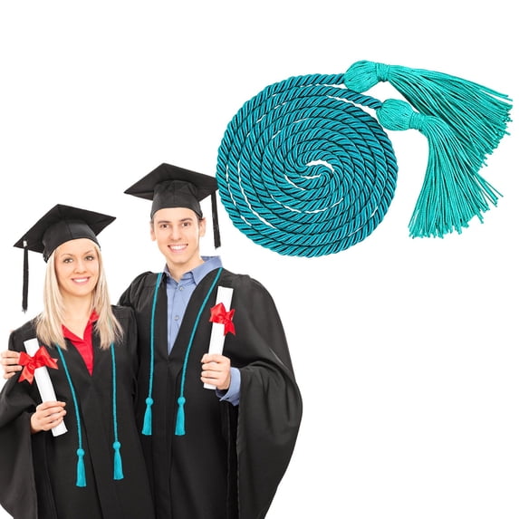 Graduation Honor Cords with Tassels - 68 Inch Braided Cords Bulk for College, University, Bachelor, Master, Doctoral Ceremony, Lake Blue