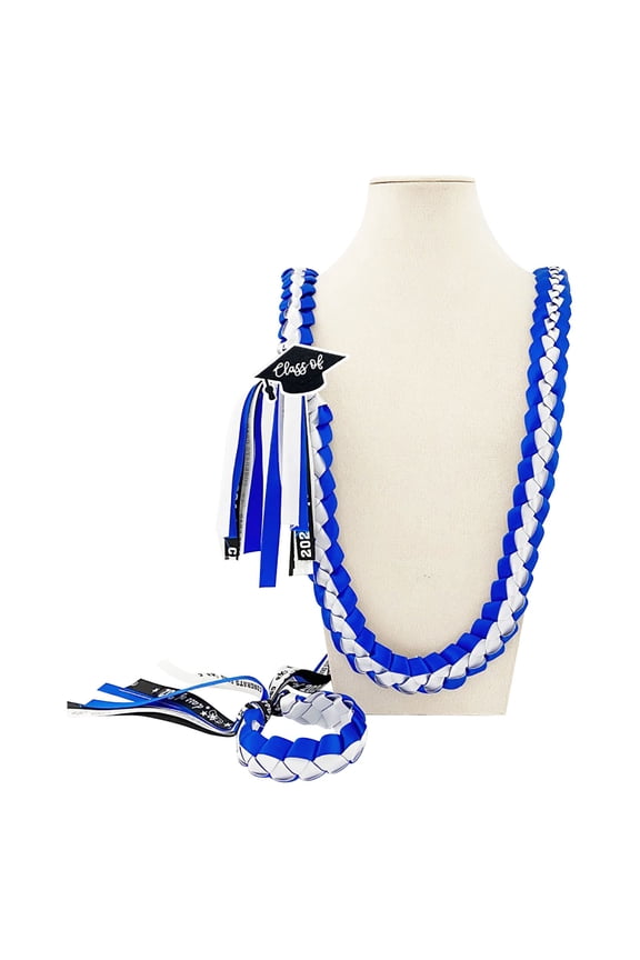 Graduation Honor Wreath Ribbon Set | Handmade Weaving Polyester Ribbon | Colorful Tassels & Pearls | Chest Flower & Pack | Fits Bachelor, Award, Ceremony Attire | 2025 Graduation Gift