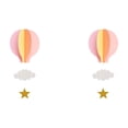 thumbnail image 1 of Graduation Hot Air Balloon Garland – 3D Paper Hanging Decoration for Party, Classroom, School Event, Rainbow Balloon with Clouds – 22 Inch Length 2PCS, 1 of 7