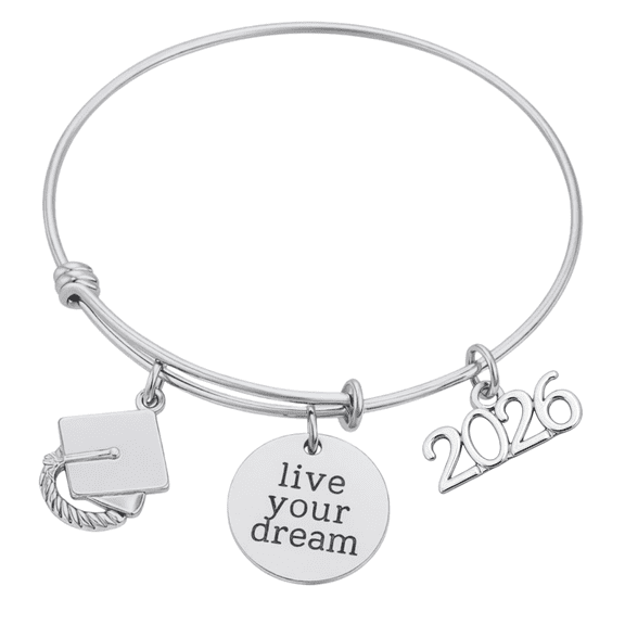 Graduation Jewelry, Class of 2026 Graduation Bracelet, Live Your Dreams - Perfect Gift for Graduates