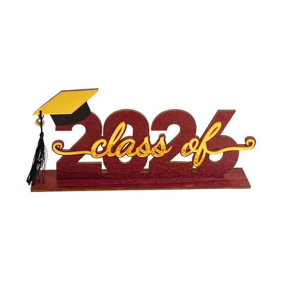 Graduation Keepsake Stand 2026, Wooden Table Decor with Engraved Design, Multi-Purpose Photo Display & Bookend, Home Office Desk Decor, Senior Year 2026 Decor, Graduation Gifts