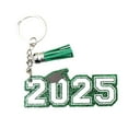 thumbnail image 1 of Acrylic Graduation Keychain 2025, Customizable Cap & Tassel Keyring, Senior Gift for College High School Students, Green, 1 of 8