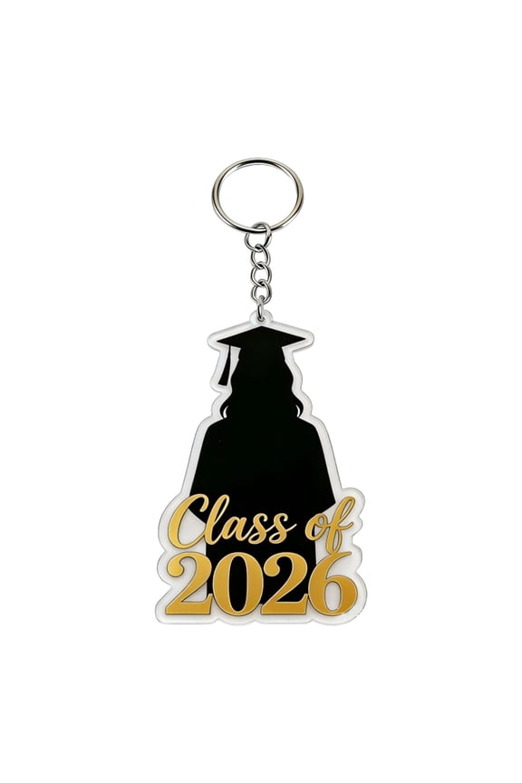 Graduation Keychain, Acrylic Class of 2026 Key Ring, Graduation Bag Keepsake Gift for s, Classmates(A)