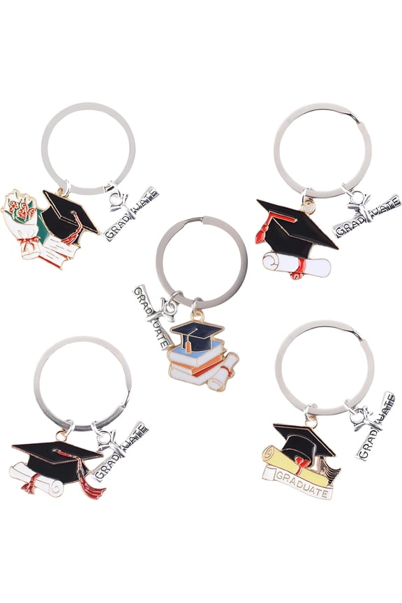 Graduation Keychain Gift,5 PCS Graduation Gifts for Her Him Student for Senior Masters Degree College Gift Ideas