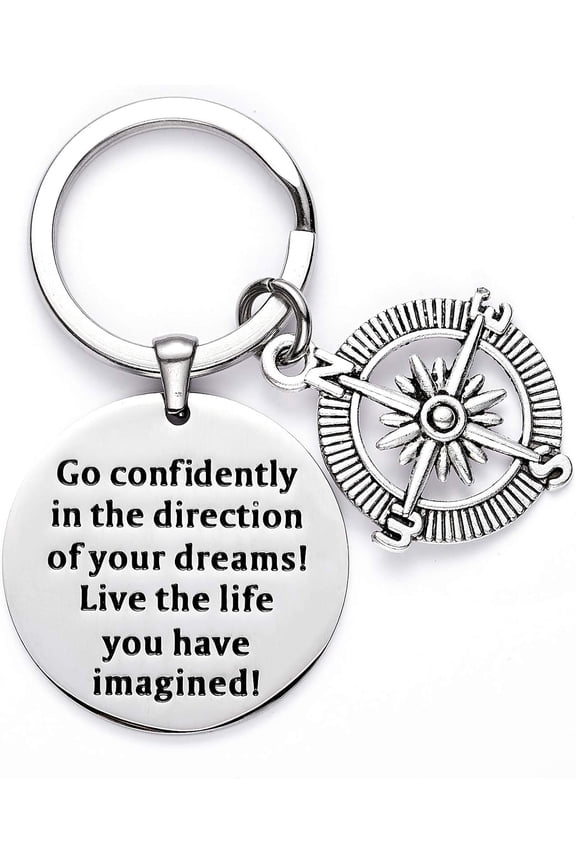 Graduation Keychains 2025 2026 Graduate Students Go Confidently in The Direction of Your Dreams Keychain College Senior Junior High Middle School