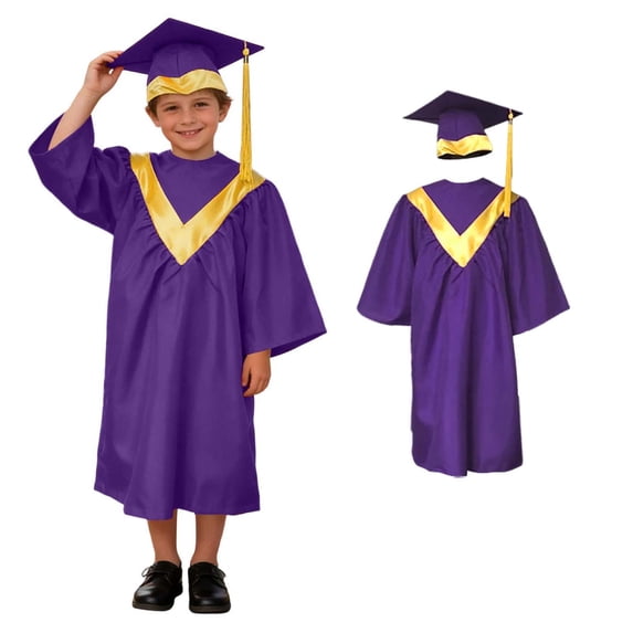 Graduation Kindergarten Cap Gown Set with Tassel Unisex Preschool Cap and Gown 2026 Graduation Outfit Graduation Dress for Toddlers and Children 3-12 Years