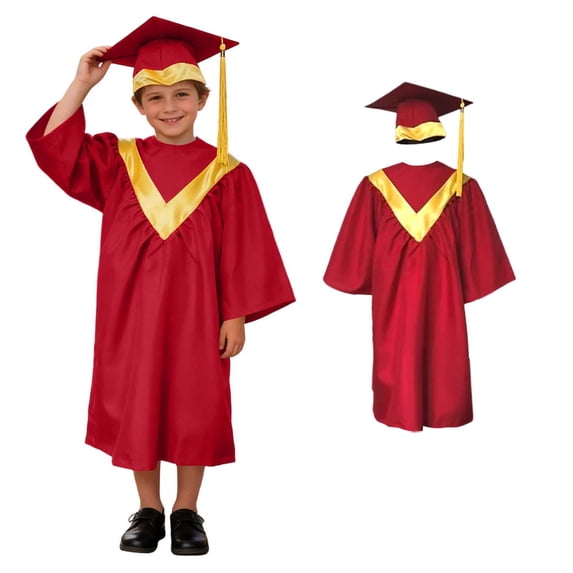 Graduation Kindergarten Cap Gown Set with Tassel Unisex Preschool Cap and Gown 2026 Graduation Outfit Graduation Dress for Toddlers and Children 3-12 Years
