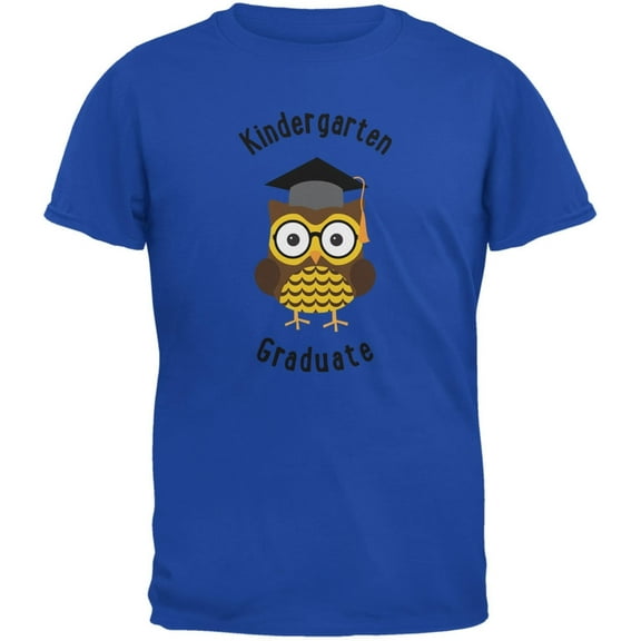 Graduation - Kindergarten Graduate Owl Royal Youth T-Shirt - Small(6/8)