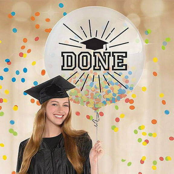 Graduation Large Confetti Latex Balloon (1ct)