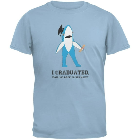 Graduation - Left Shark I Graduated Light Blue Adult T-Shirt - X-Large