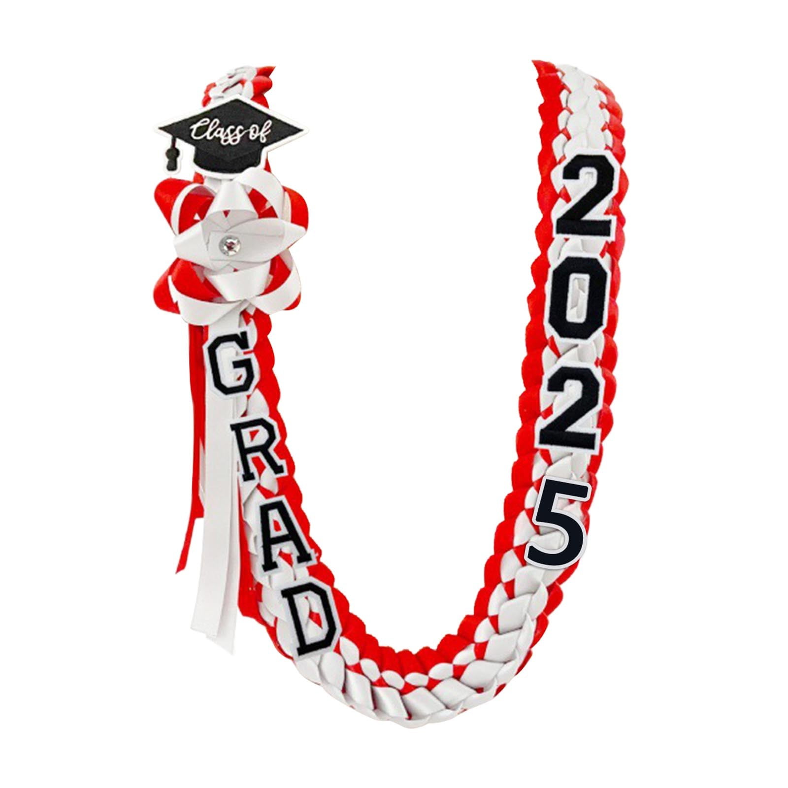 5 Graduation Ropes Graduation Lei-Graduation Leis Class of 2025 Gift Wreath Ribbon ...