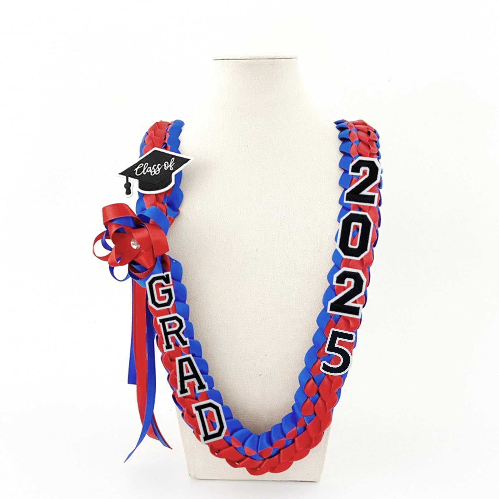 Graduation Lei Wreath Ribbon Rope Set With Graduates Hat, Colorful ...