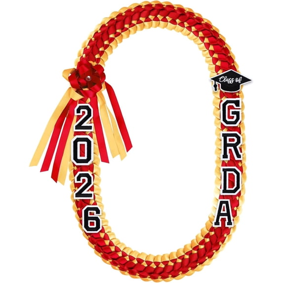 Graduation Leis 2026 Money Ribbon Lei Necklace, Braided Graduation Lei for Class of 2026, DIY Graduation Ribbon Necklace for High School College Graduation Ceremony Party Supplies