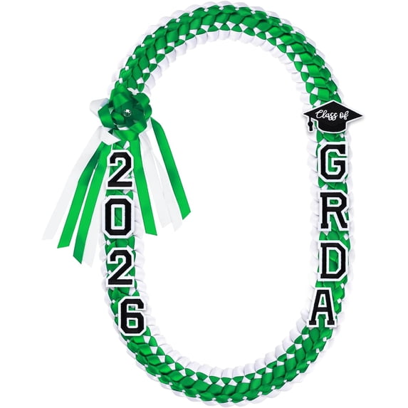 Graduation Leis 2026 Money Ribbon Lei Necklace, Braided Graduation Lei for Class of 2026, DIY Graduation Ribbon Necklace for High School College Graduation Ceremony Party Supplies