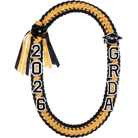 Graduation Leis 2026 Money Ribbon Lei Necklace, Braided Graduation Lei for Class of 2026, DIY Graduation Ribbon Necklace for High School College Graduation Ceremony Party Supplies