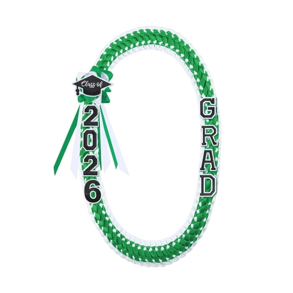 Graduation Leis 2026 Ribbon Leis for Graduation,Braided Grad Leis Necklace Graduation Leis Accessories for High School College Grad Party Supplies