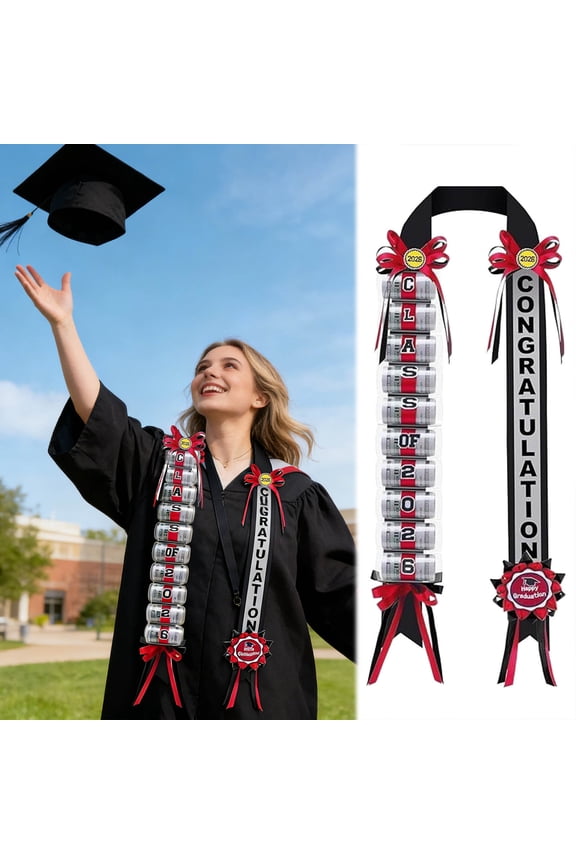 Graduation Leis Grad 2026 money lei Graduation Leis Graduation Necklace Braided Necklaces For High School College Graduation DIY Decors Party Supplies