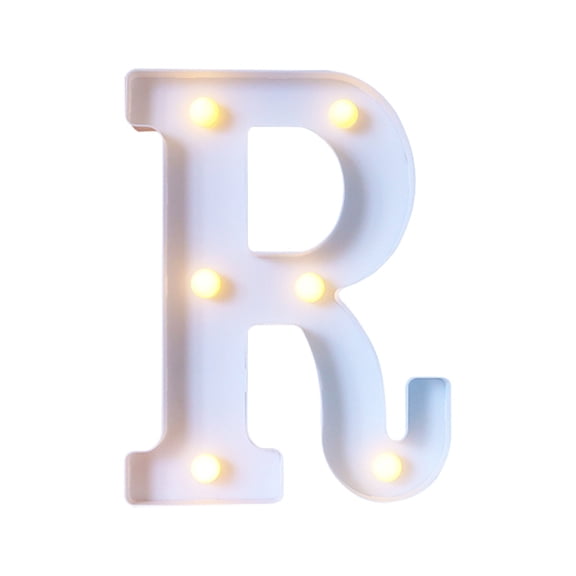 Graduation Light Up Letters and Numbers - Class of 2026 White LED Signs for Kindergarten Preschool High School College Graduation Party, Celebrations, Events Decorations (Letter-R)