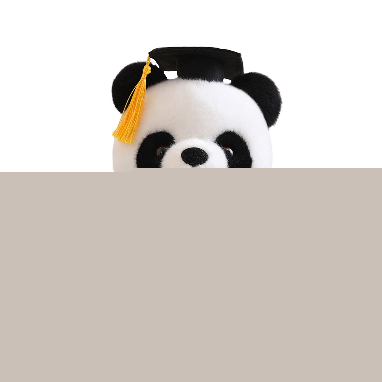 Graduation Memorial Plush Toy, Doctor Bow Panda Doll, PP Cotton Material, Cute Design, Graduation Gift & Decoration