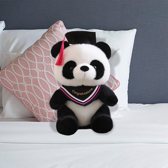 Graduation Memorial Toy Doctor Scarf Panda Doll Scarf Panda Toy Graduation Decoration For Graduation Season