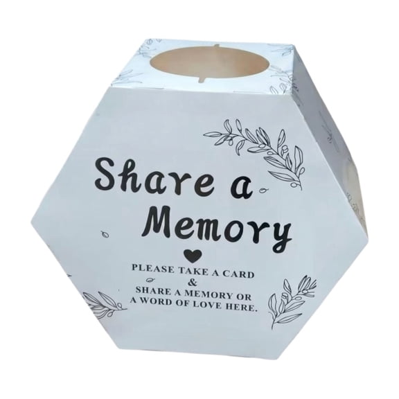 Graduation Message Box Memorial Message Card Box Hexagon Blessing Storage Box Keepsake Box for Graduation Party Guest Blessing Words and Graduation Guest Book Cards