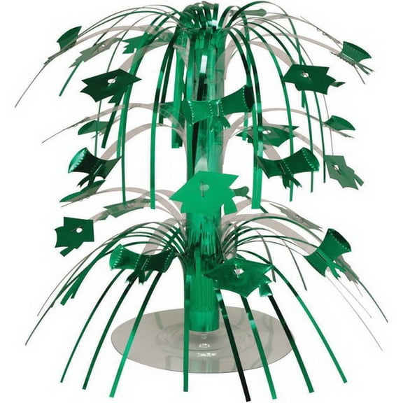 Hoffmaster Group 269112 12 by 1 Count Emerald Green Graduation Mini Cascade Centerpiece - Case of 12