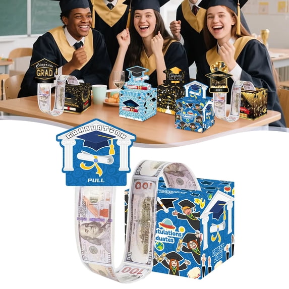 Graduation Money Box,Money Box for Cash Gift,Graduation Money Gift Ideas,Surprise Grad Money Holder with Pull Out Card,Class Of 2026 Funny Cash Gift Ideas for Boys Girls High School College(C)