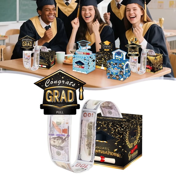 Graduation Money Box,Money Box for Cash Gift,Graduation Money Gift Ideas,Surprise Grad Money Holder with Pull Out Card,Class Of 2026 Funny Cash Gift Ideas for Boys Girls High School College(F)