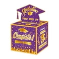 thumbnail image 1 of Graduation Money Gift Box Purple Gold, Class of 2026 Cash Pull Box with Decorative Style, Fun Surprise Money Holder for High School and College Graduation Party, 1 of 6