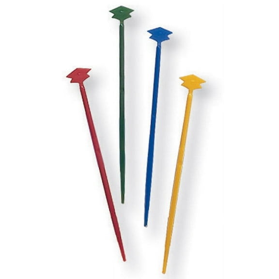 Graduation Mortar Board Plastic Picks 200 Per Pack