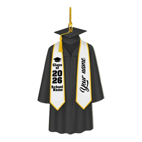 Graduation Ornament 2025, Class of 2026 Acrylic Ornament, Graduation Gift for Seniors & College Graduates, Elegant Keepsake for Christmas Tree or Home Decor