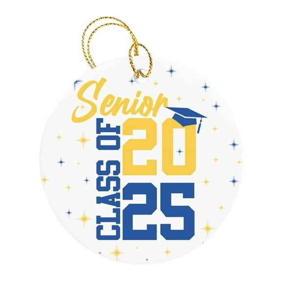 Graduation Ornaments 2025 Ceramic Keepsake for High School Senior Class of 2025 Commemorative Christmas Decoration