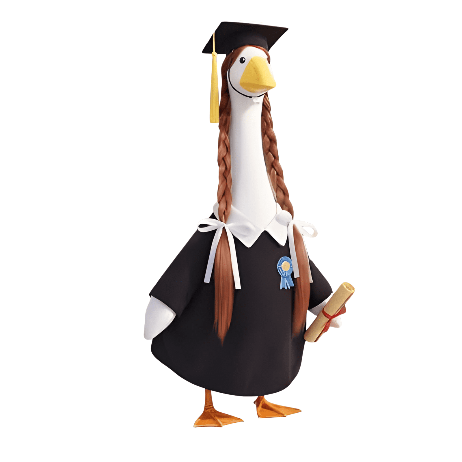 Graduation Outfit Set Funny Porch Cap And Gown With Hat Yard Decoration For 23 Inch Statue Garden Ornament