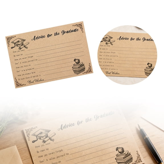 Graduation Party Advice Wishes Cards for Class of 2026, 4 x 6 Inch Words of Wisdom Cards, Game Activity Cards for College, High School, University Grad, Keepsake Party Supplies